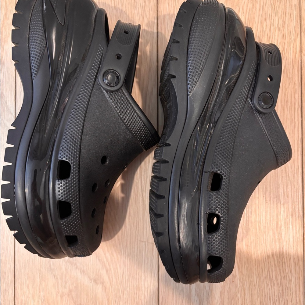 Crocs Unisex Mega Crush Clog Platform Black Sandal Men’s 7/Women’s 9 - Picture 6 of 11
